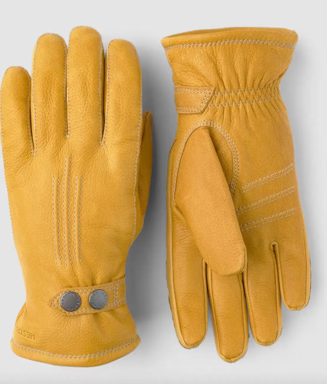 Hestra Mens Tailberg Leather gloves - Black, Chestnut or Yellow