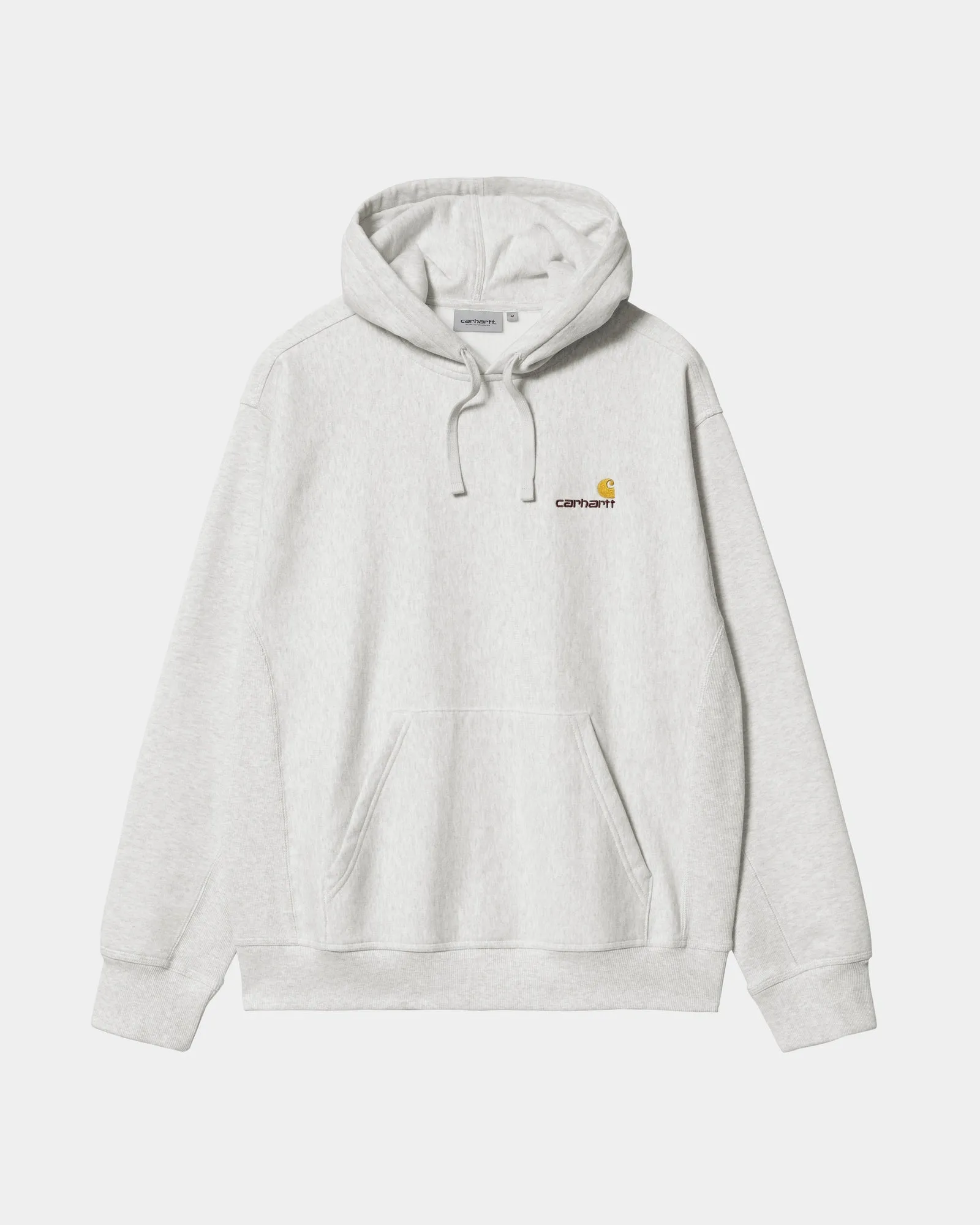 Hooded American Script Sweatshirt | Ash Heather Carhartt WIP