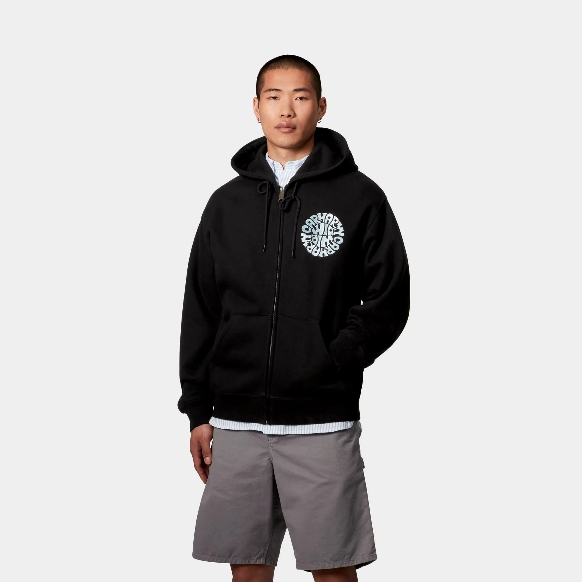 Hooded Jazzy Sweat Jacket | Black / Air Sky Carhartt WIP