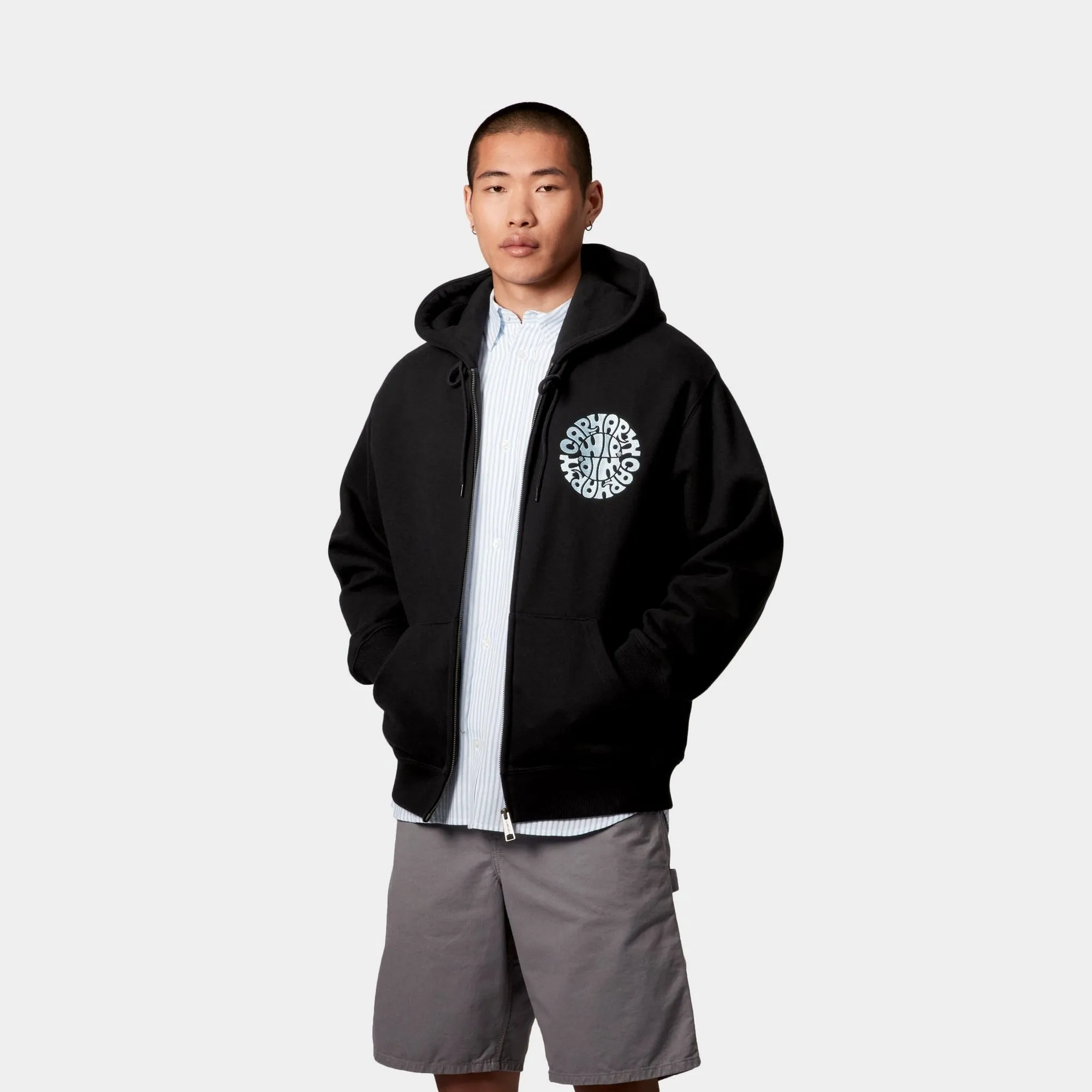 Hooded Jazzy Sweat Jacket | Black / Air Sky Carhartt WIP