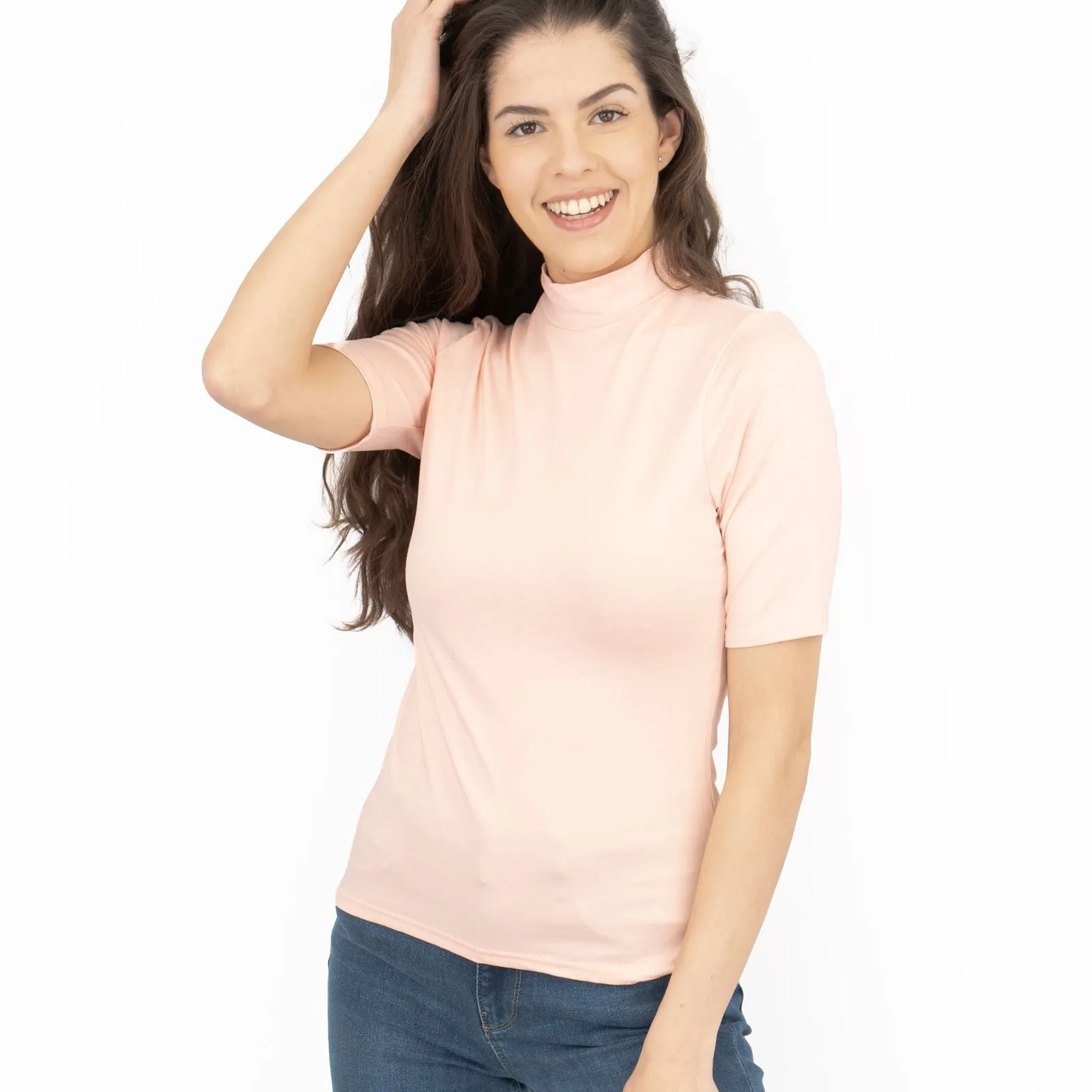 Karen Millen Womens Jersey Funnel Neck Top