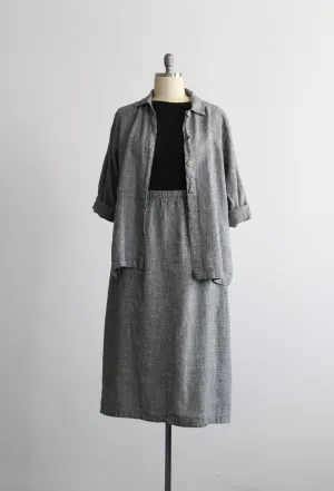 linen gingham dress set 1920 Vintage