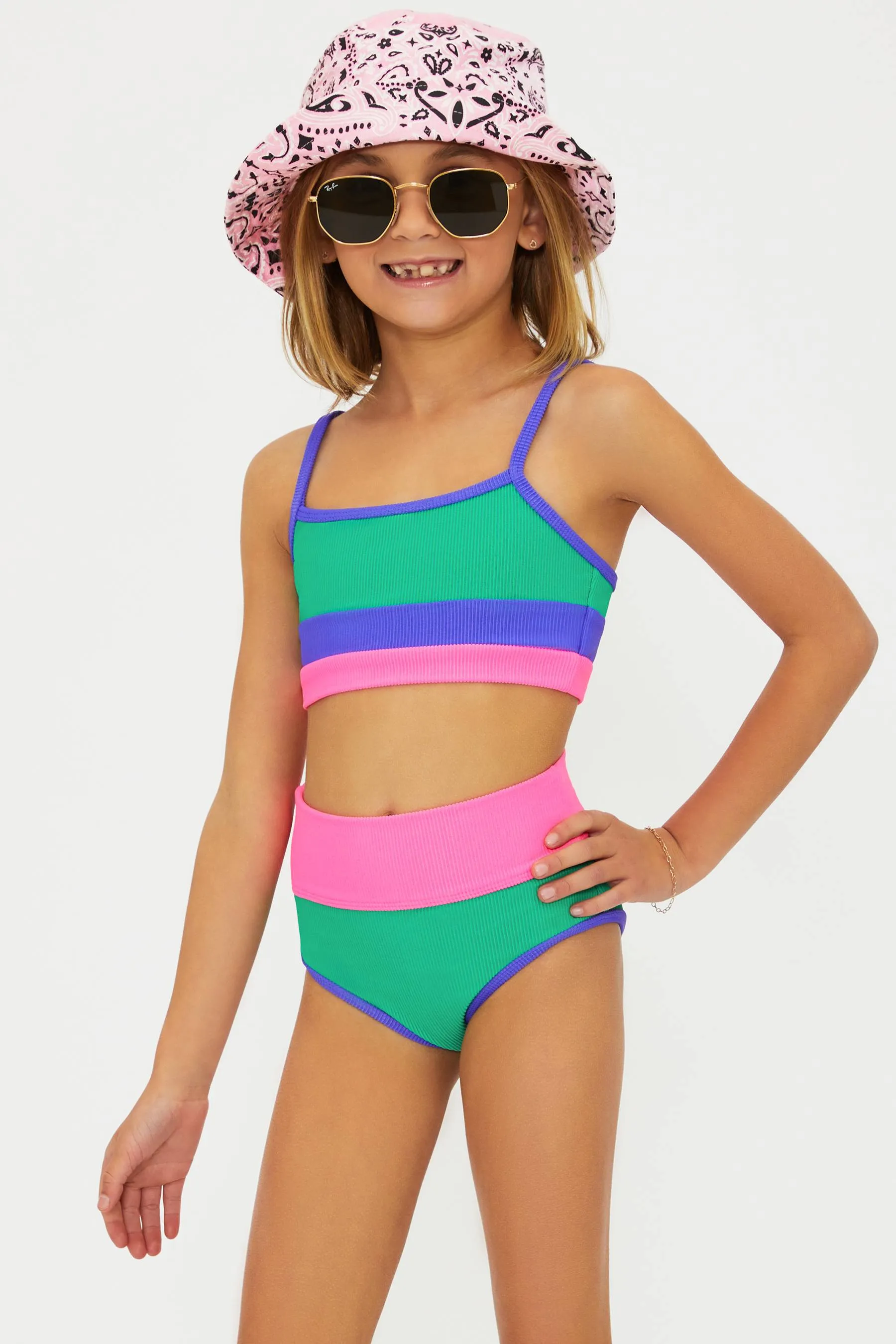 Little Eva & Emmy Technicolor Colorblock Beach Riot