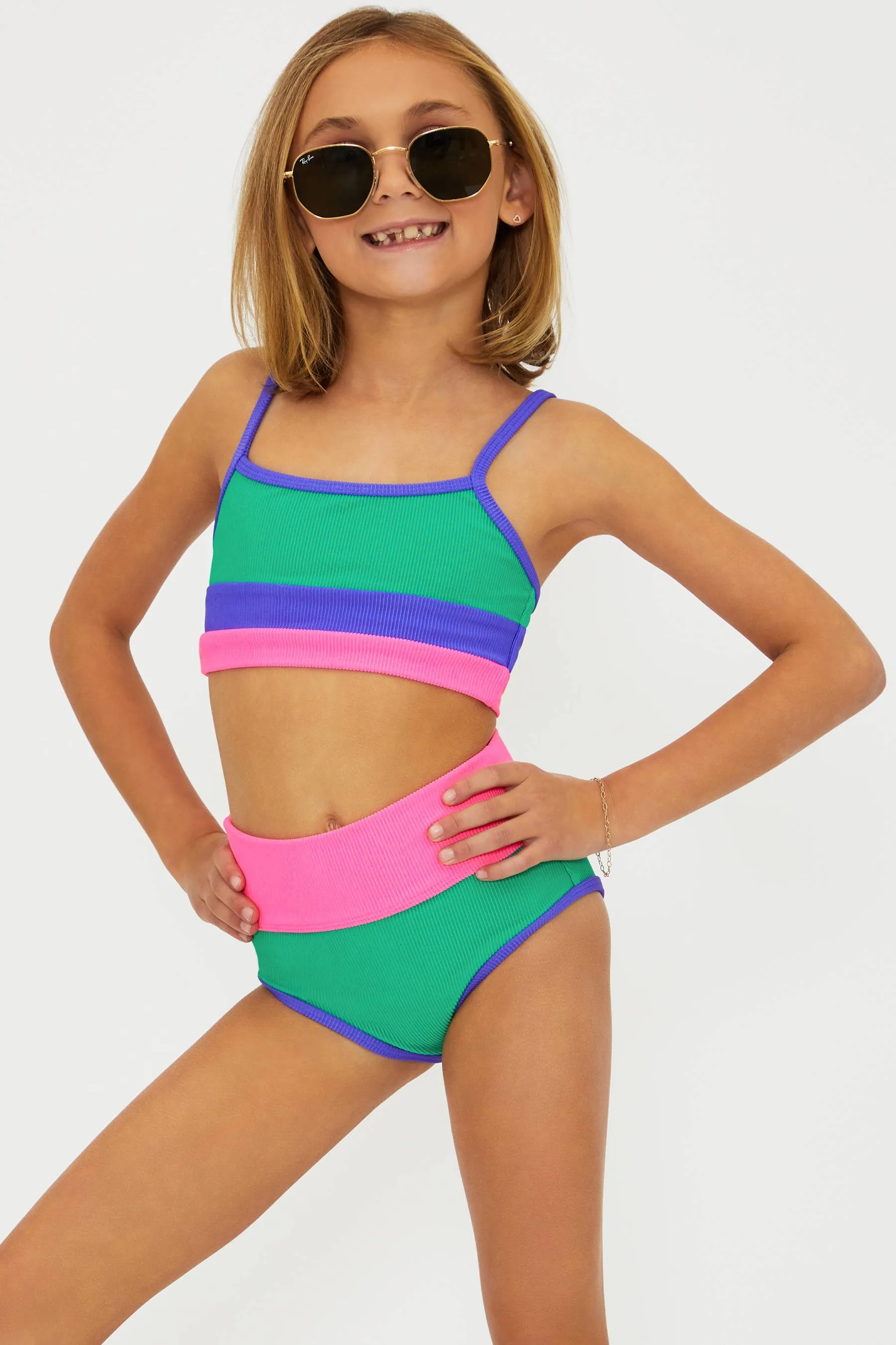 Little Eva & Emmy Technicolor Colorblock Beach Riot