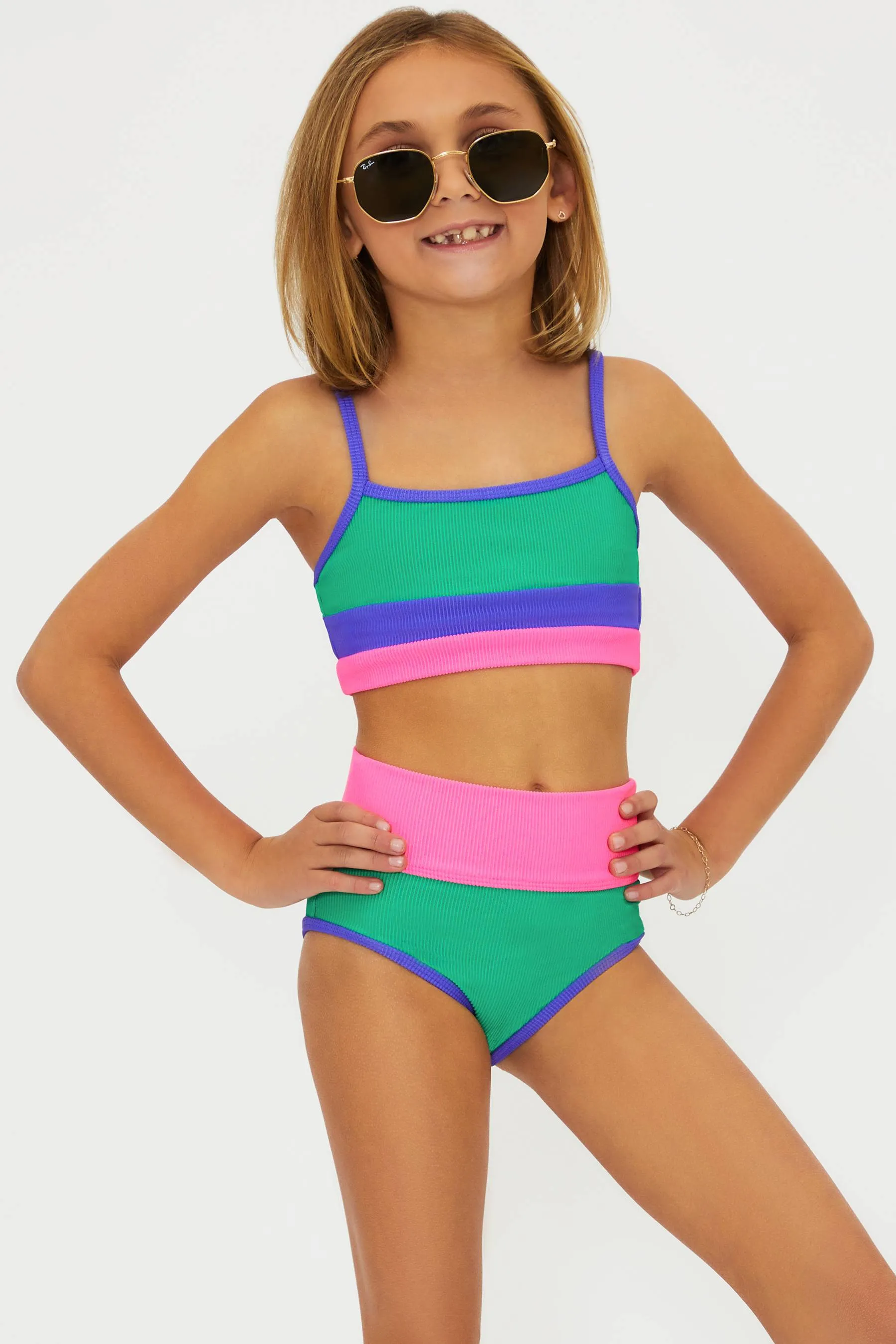 Little Eva & Emmy Technicolor Colorblock Beach Riot