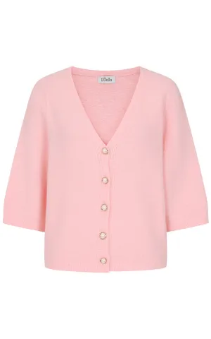 Luella Womens Pearl Cardigan - Baby pink