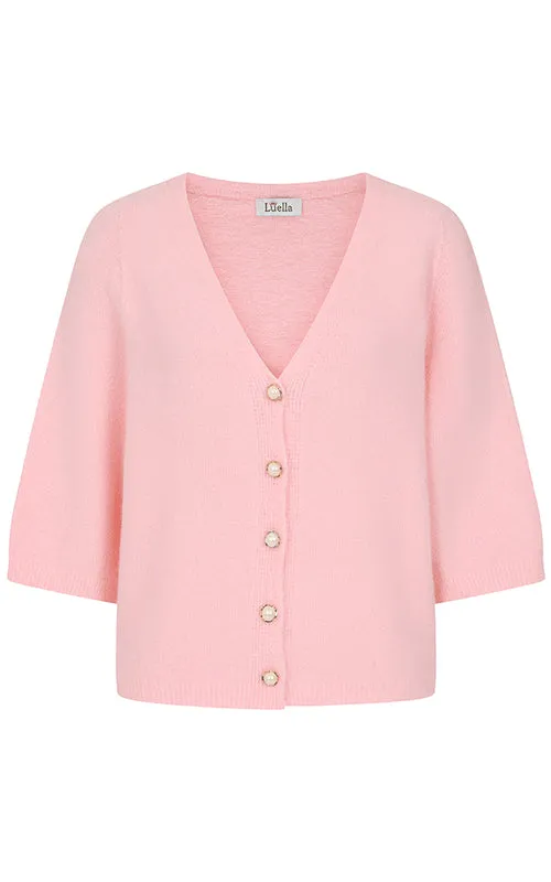 Luella Womens Pearl Cardigan - Baby pink