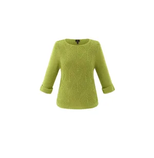 Marble Womens Plain Jumper - Lime