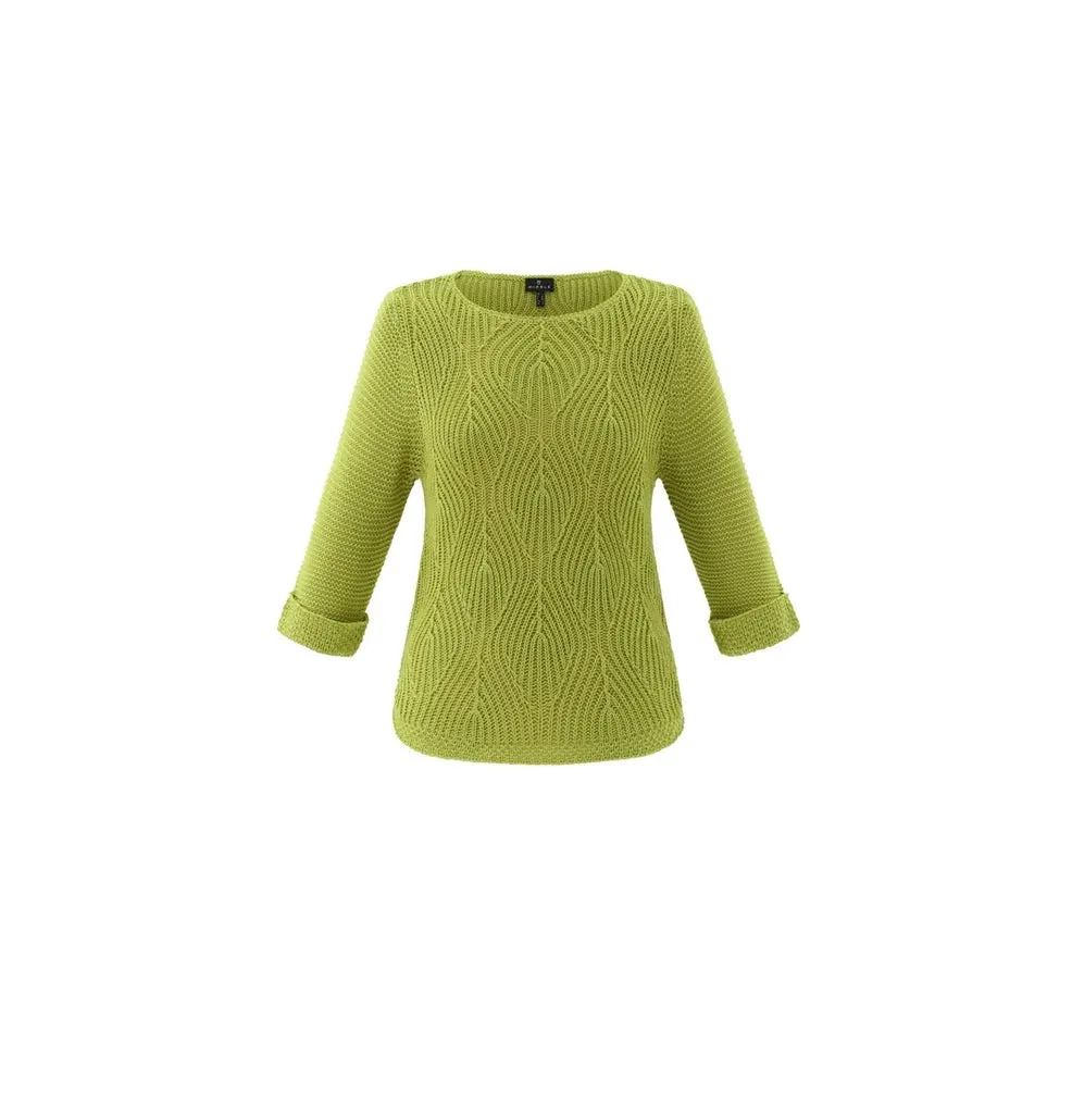 Marble Womens Plain Jumper - Lime