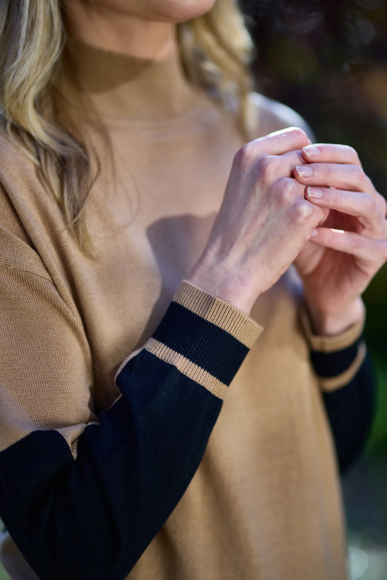 Marina V Womens Jumper - Black or Camel/black