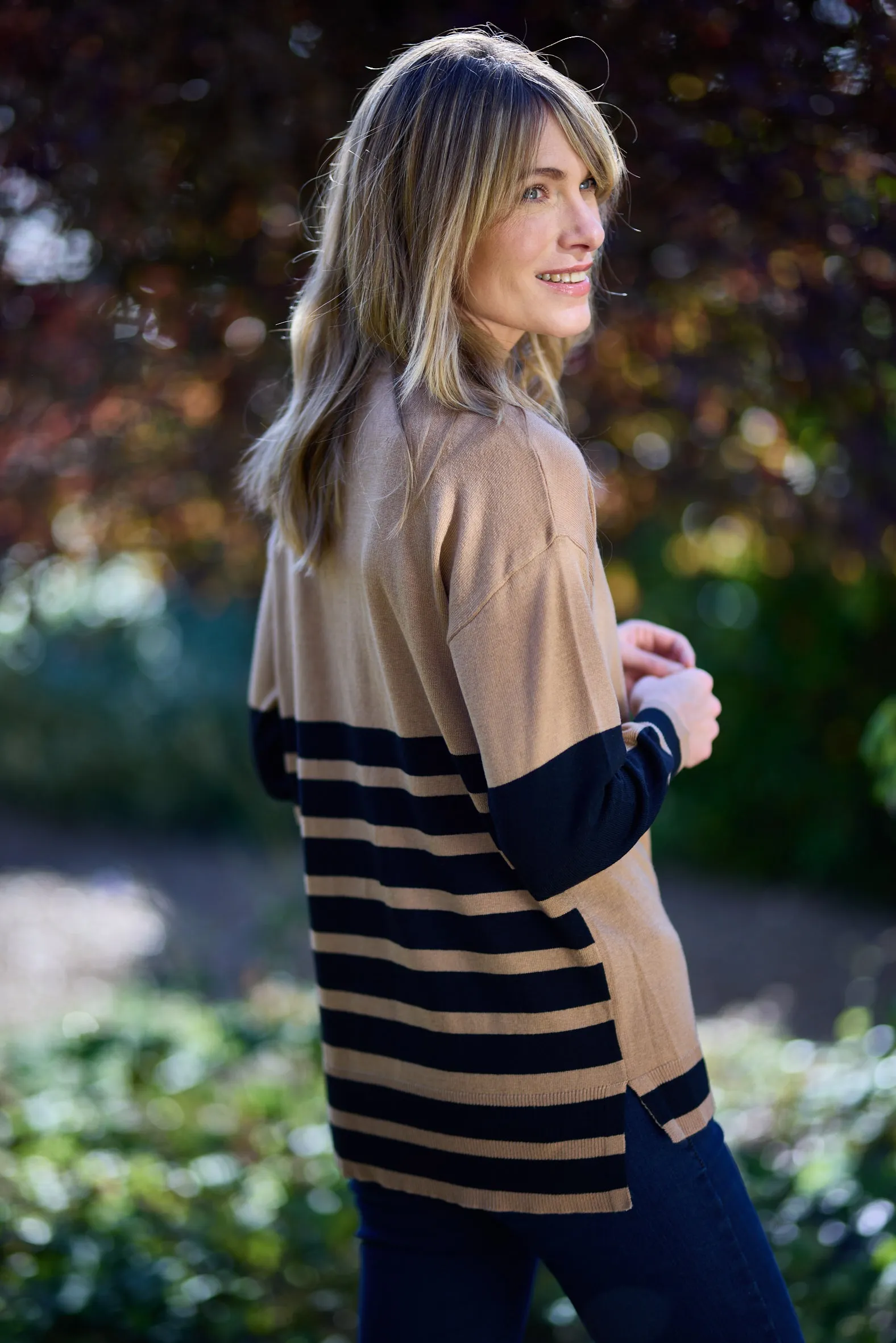 Marina V Womens Jumper - Black or Camel/black