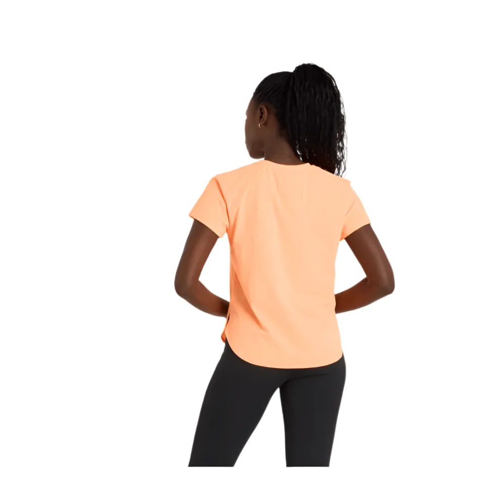 New Balance Women's Race Day Ultralight T-shirt in Hot Mango SS25