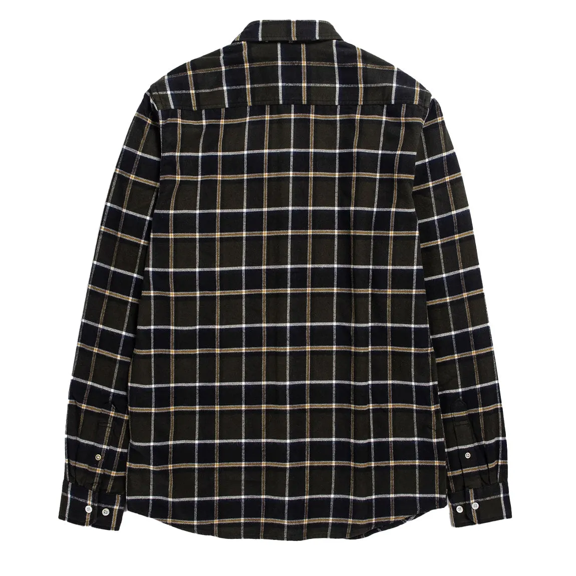 Norse Projects Anton Brushed Flannel Check Shirt Beech Green