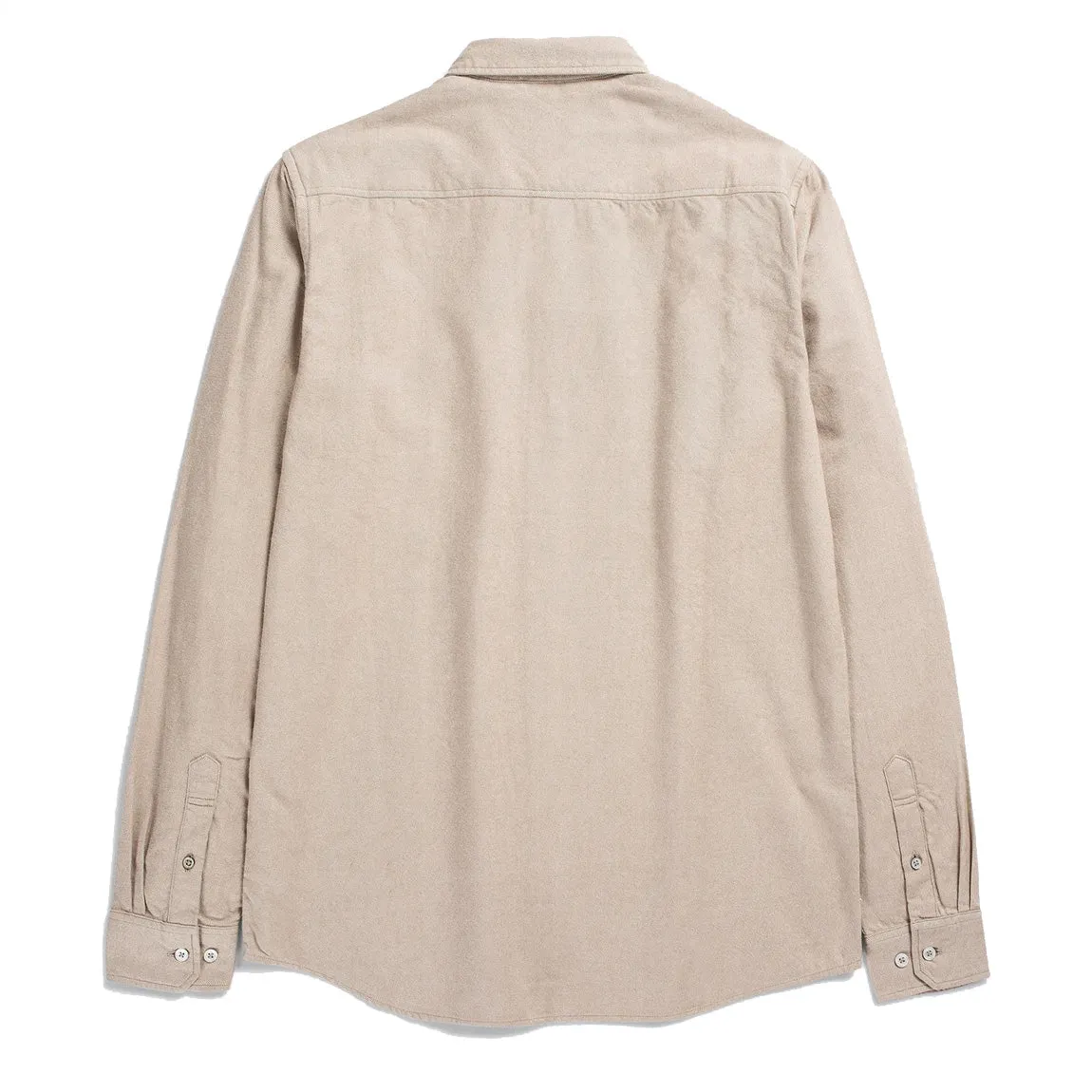 Norse Projects Anton Brushed Flannel Shirt Utility Khaki