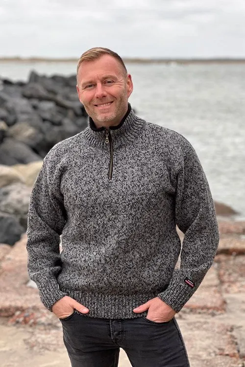 Norsk Mens Nansen Jumper - Charcoal marl or grey marl