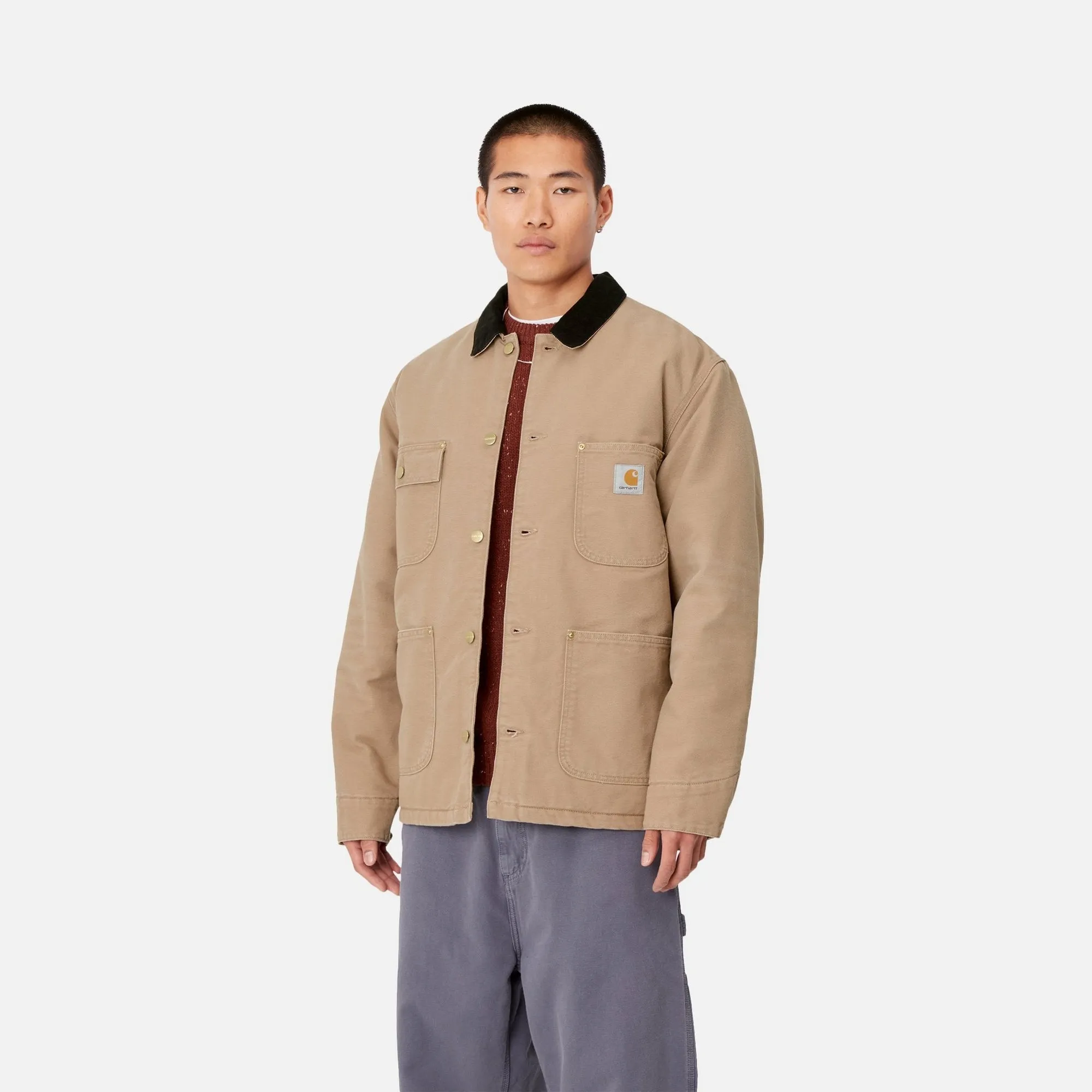 OG Chore Coat (Winter) | Peanut / Black (aged canvas) Carhartt WIP