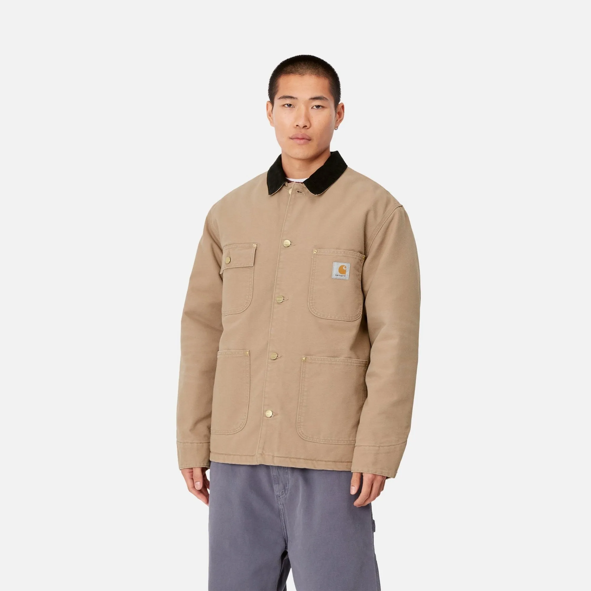 OG Chore Coat (Winter) | Peanut / Black (aged canvas) Carhartt WIP