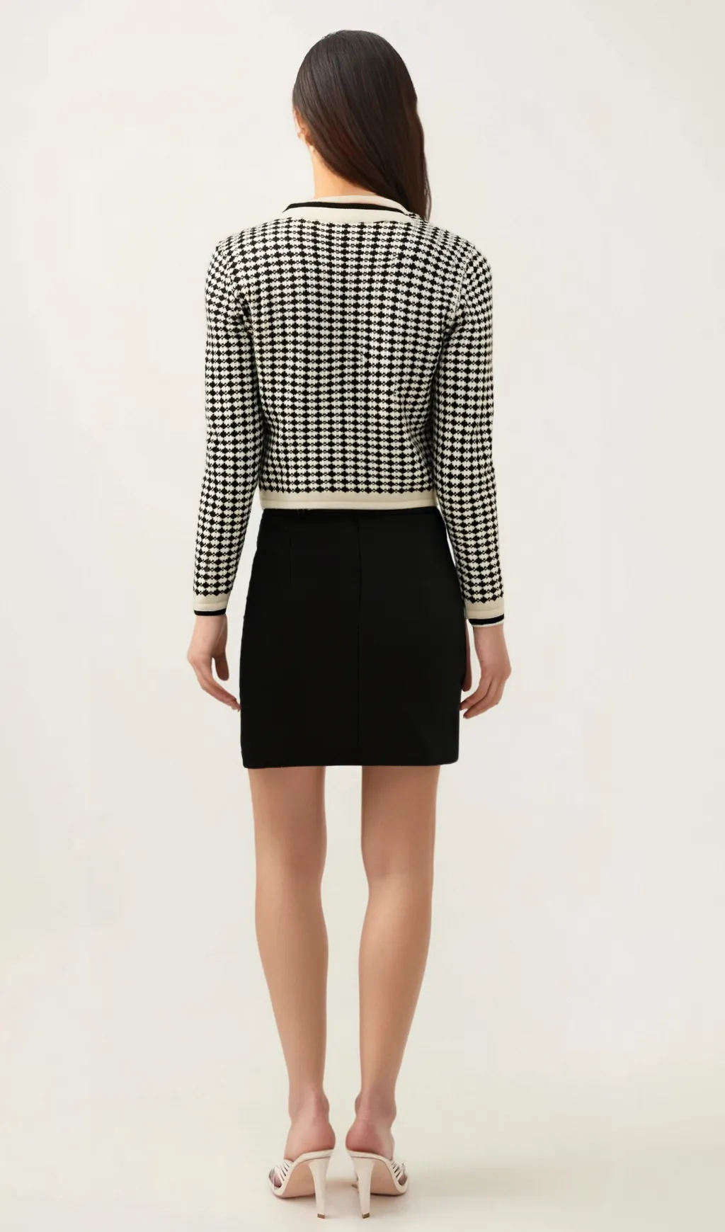 Orlane checked bow-embellished cardigan Gloria Lanvin