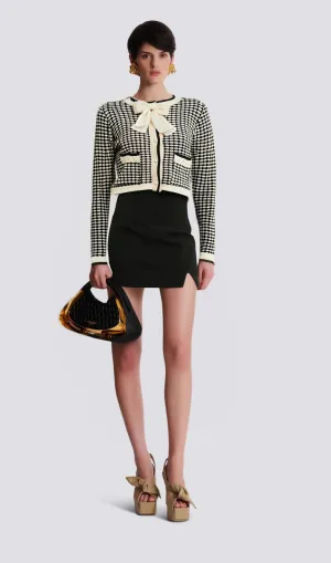 Orlane checked bow-embellished cardigan Gloria Lanvin