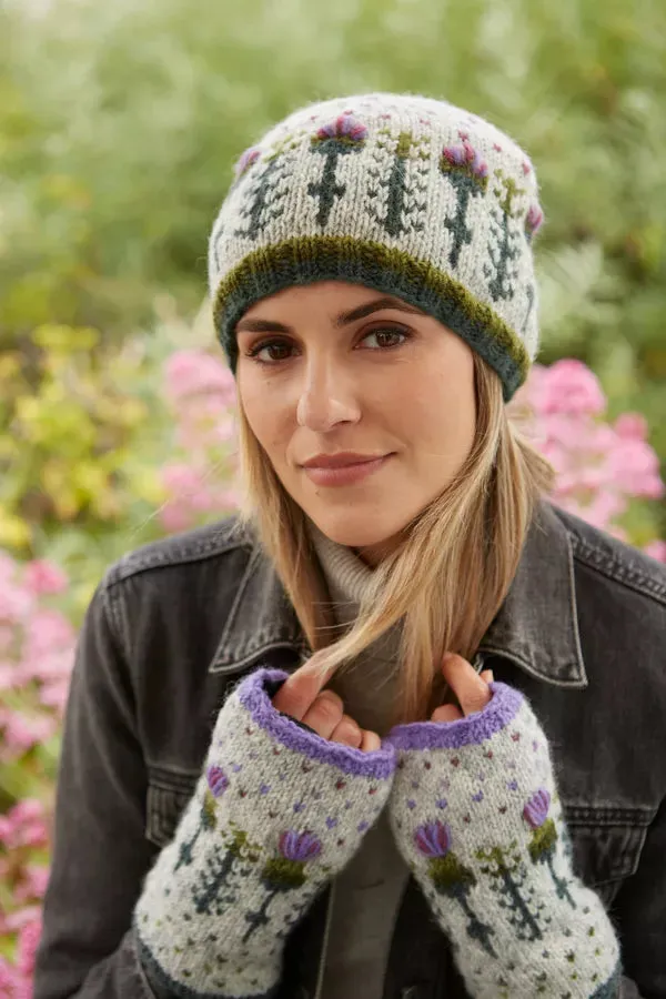 Pachamama Womens Thistle Beanie - Grey