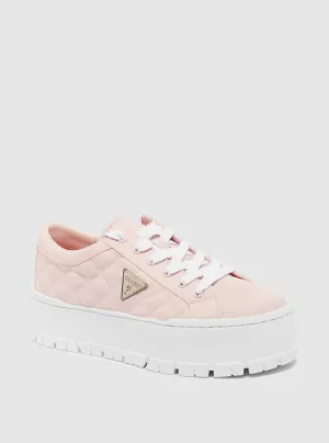 Pink Chunky Tesie Low-Top Sneakers Guess