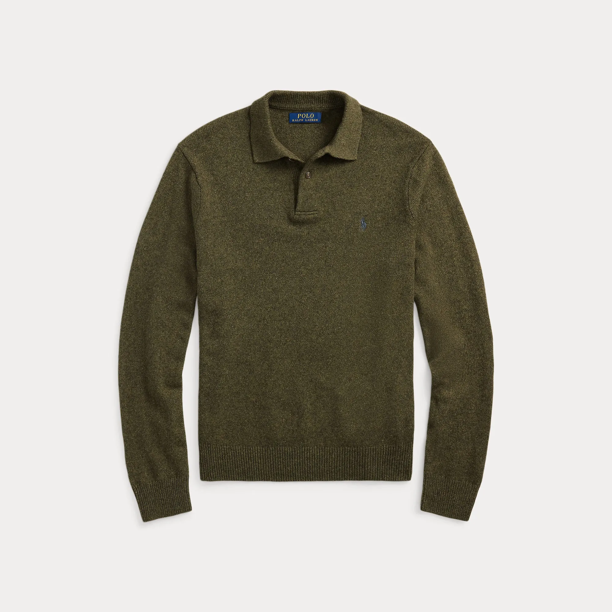 Ralph Lauren Mens Collar pullover - Olive