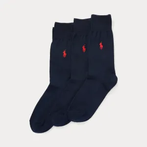 Ralph Lauren Mens Cotton blend socks 3 pairs - navy