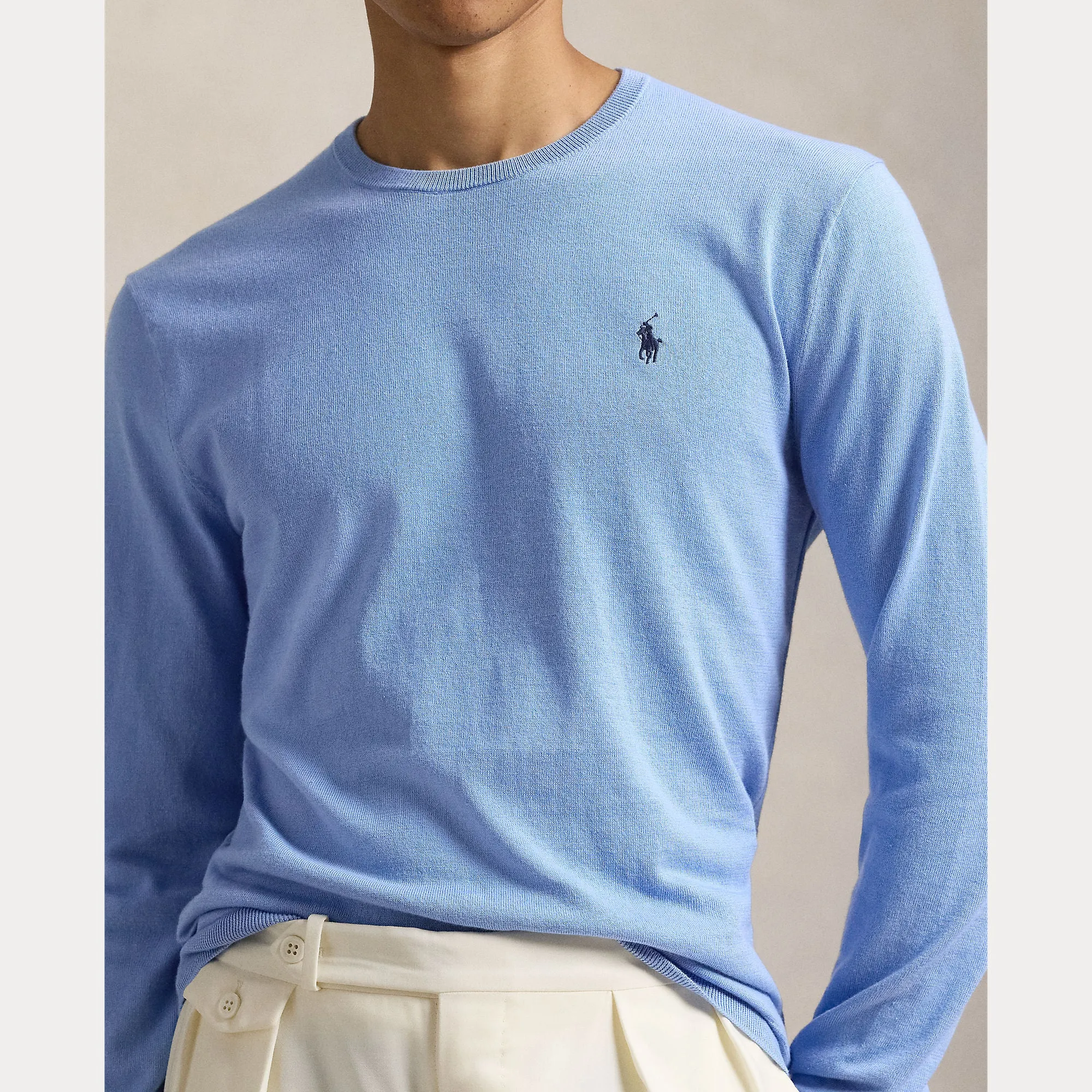 Ralph Lauren Mens Crew neck pullover - Sky blue