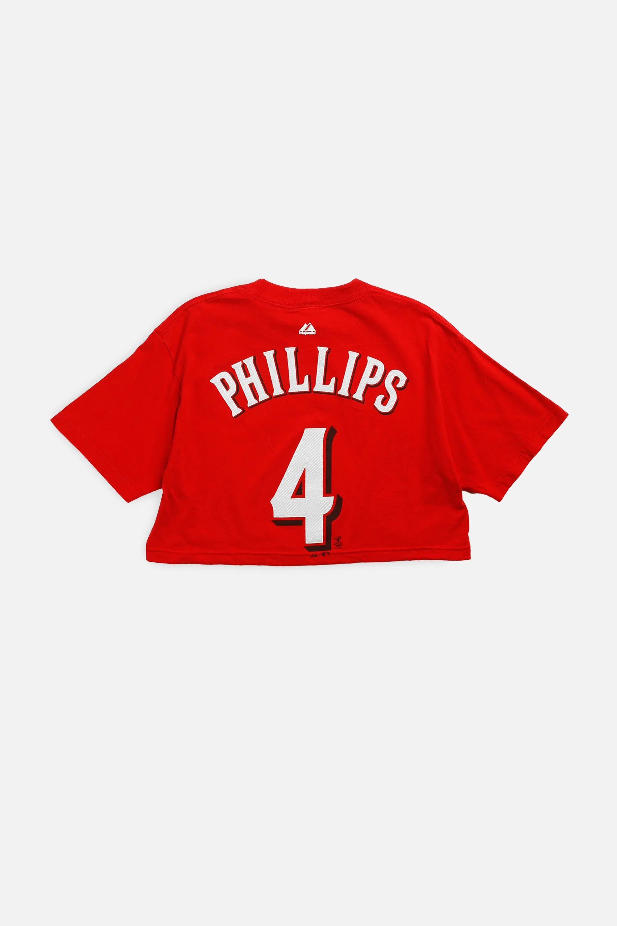Rework Cincinnati Reds MLB Crop Tee - M Frankie