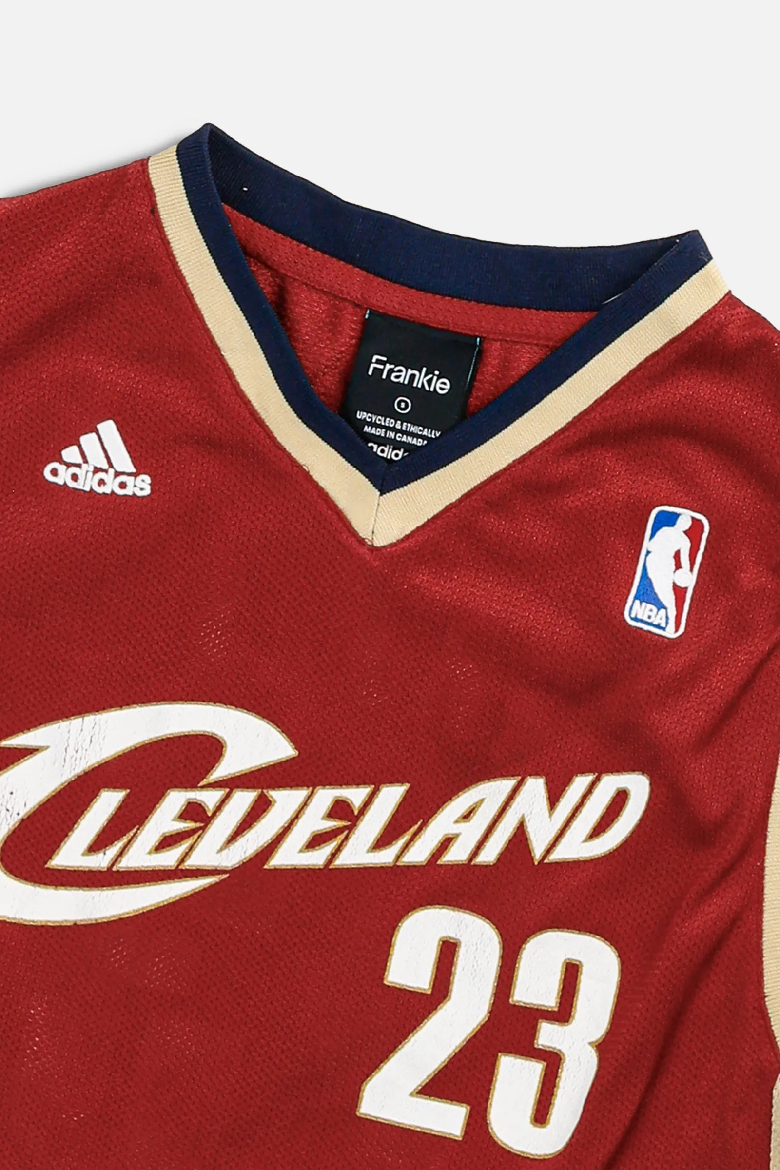 Rework Cleveland Cavaliers NBA Crop Jersey - S Frankie