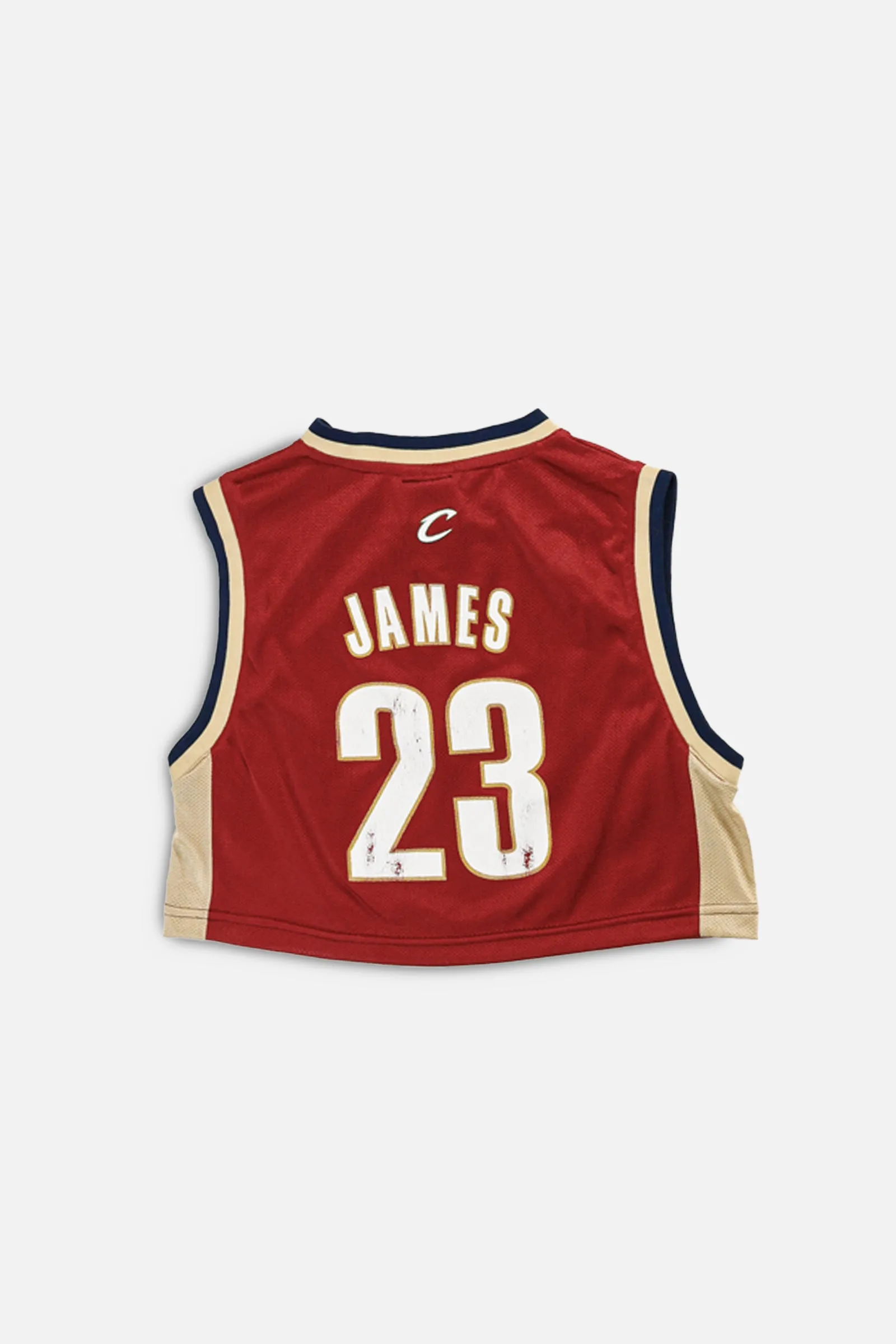 Rework Cleveland Cavaliers NBA Crop Jersey - S Frankie