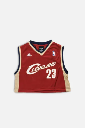 Rework Cleveland Cavaliers NBA Crop Jersey - S Frankie