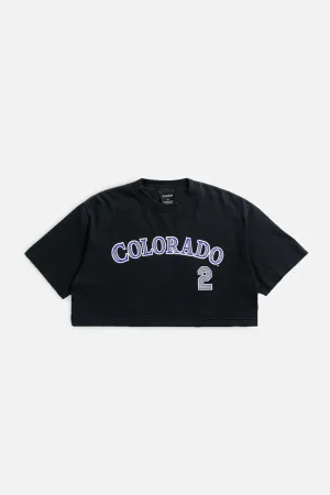Rework Colorado Rockies MLB Crop Tee - M Frankie