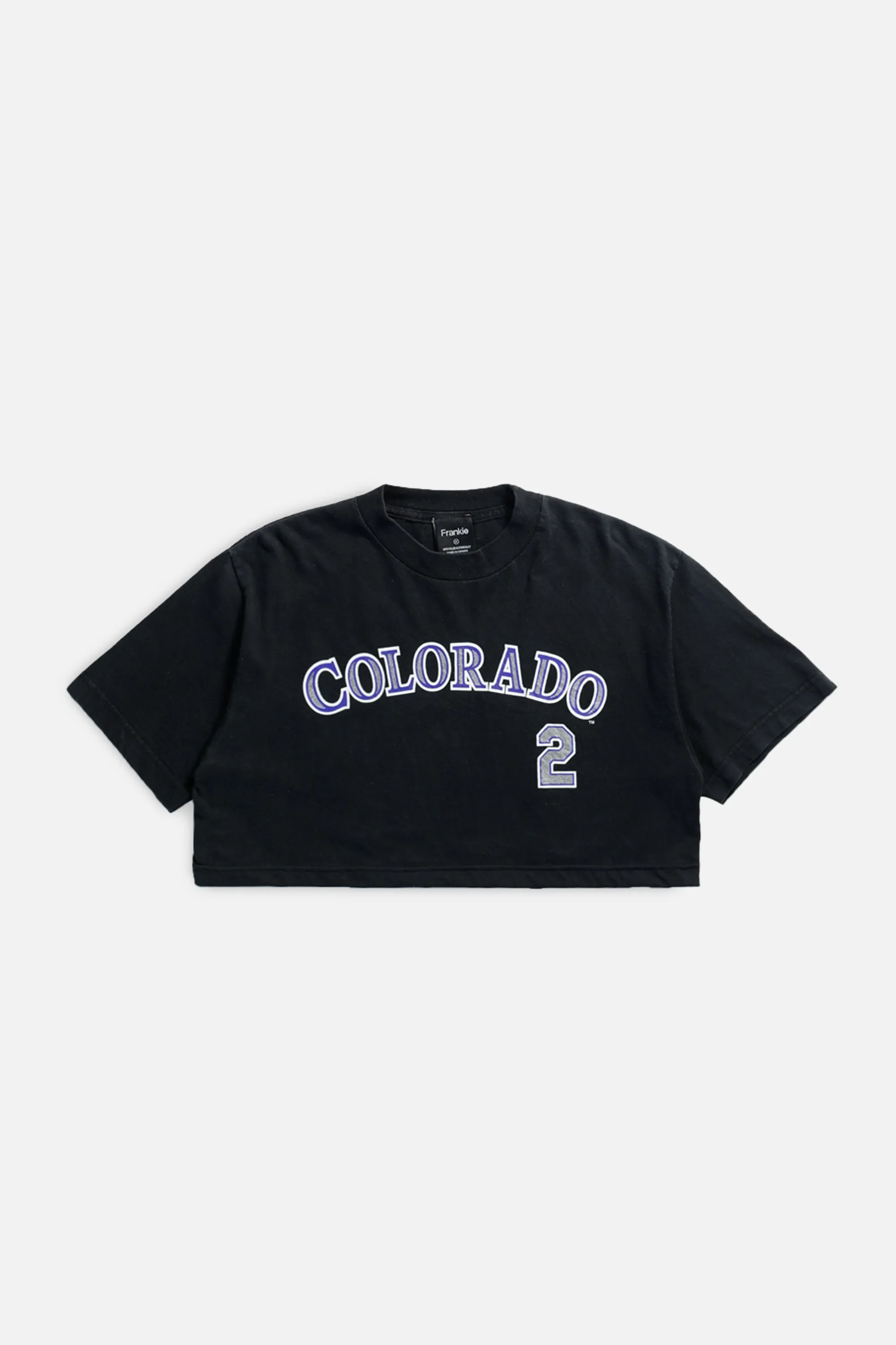 Rework Colorado Rockies MLB Crop Tee - M Frankie