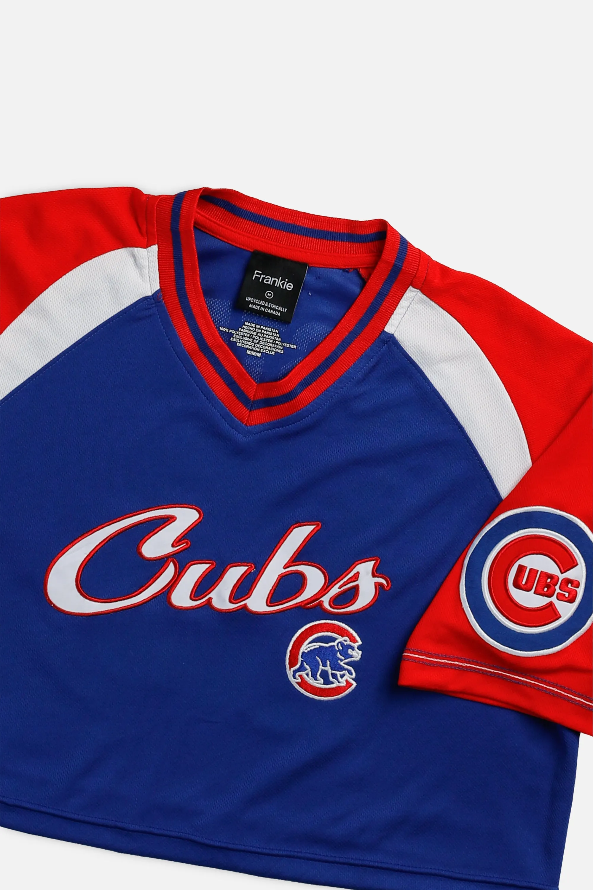 Rework Crop Chicago Cubs MLB Jersey - M Frankie