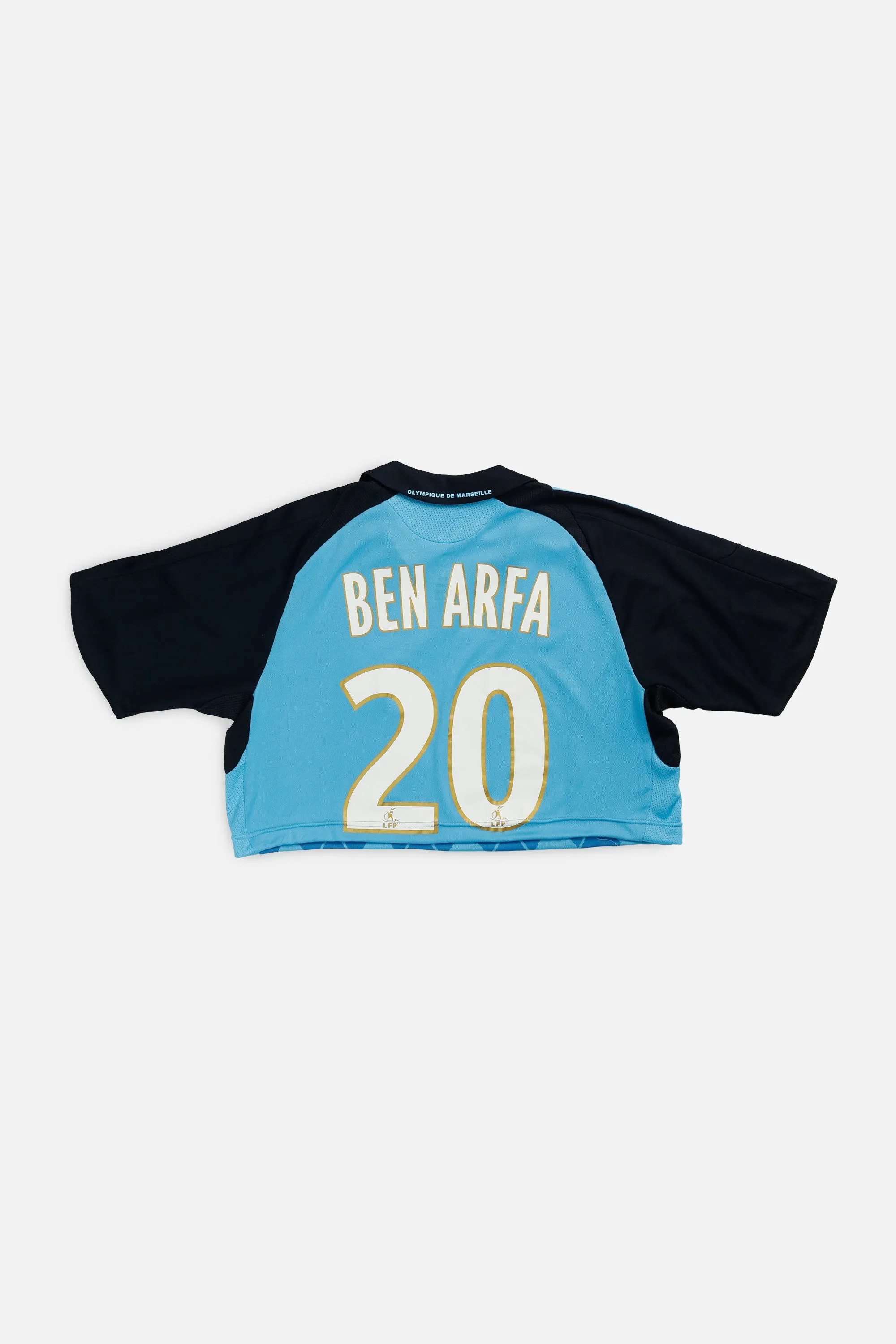 Rework Crop Marseille Soccer Jersey - L Frankie