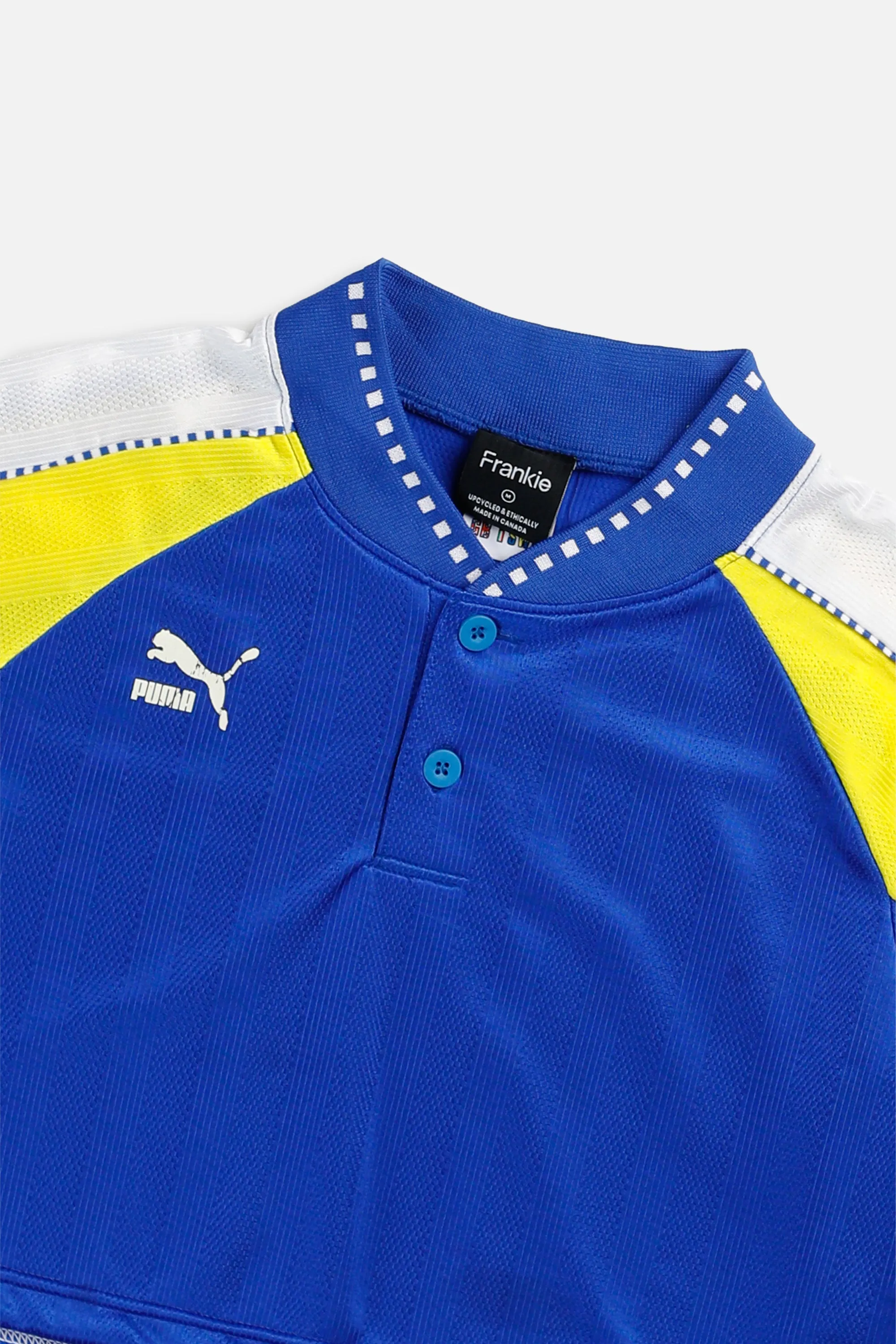 Rework Crop Puma Soccer Jersey - M Frankie
