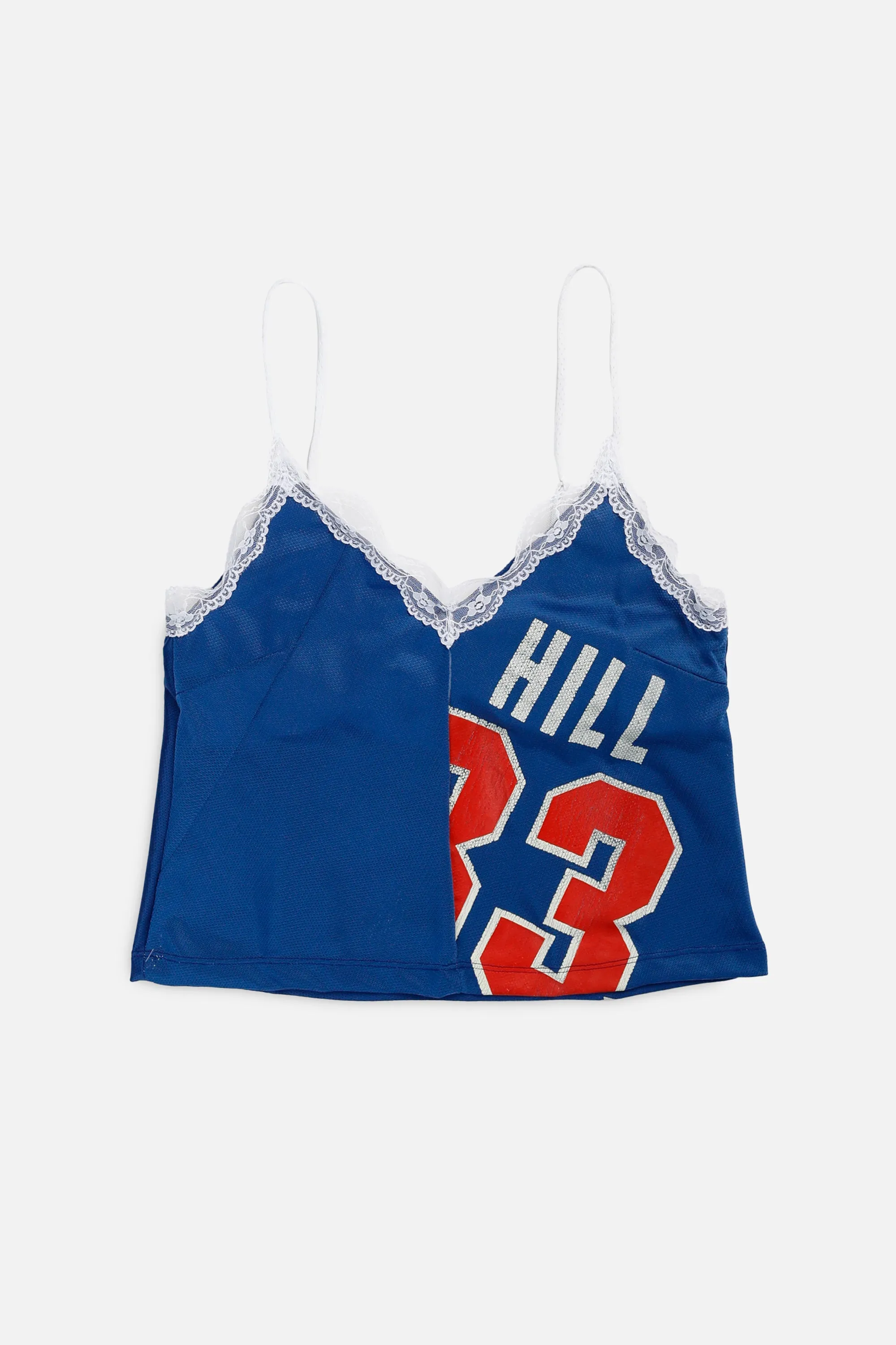 Rework Detroit Pistons NBA Lace Tank - M Frankie