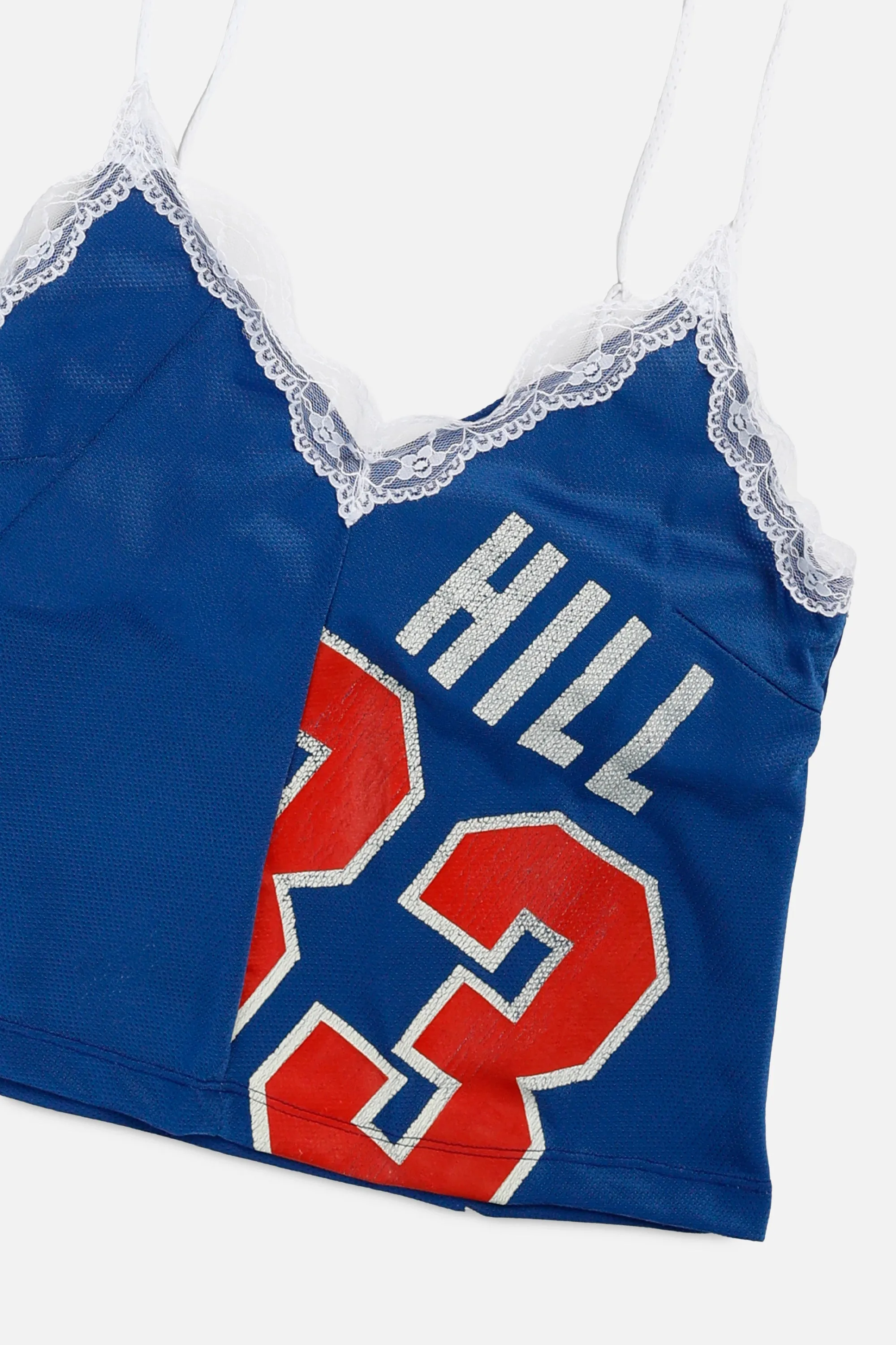 Rework Detroit Pistons NBA Lace Tank - M Frankie