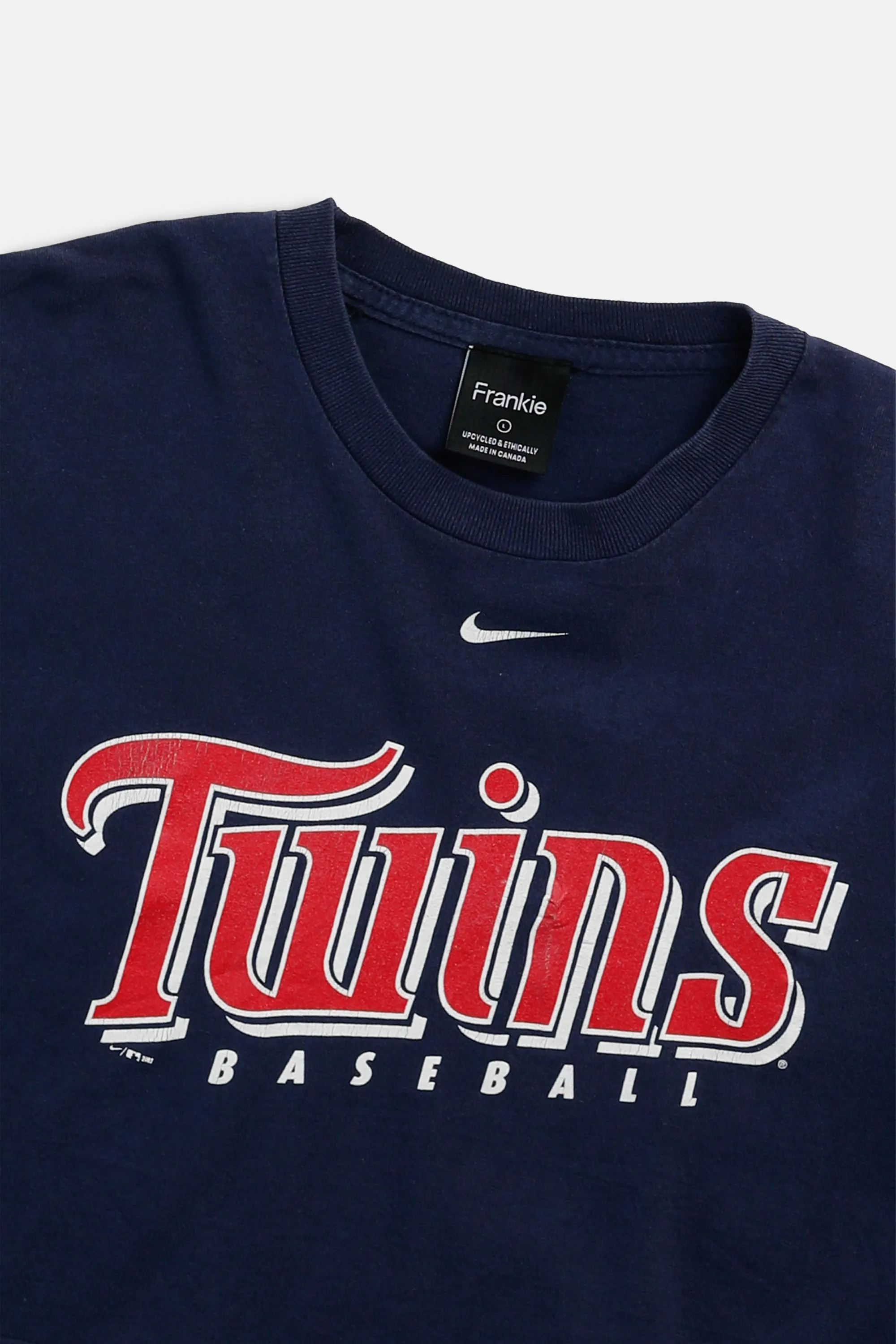 Rework Minnesota Twins MLB Crop Tee - L Frankie