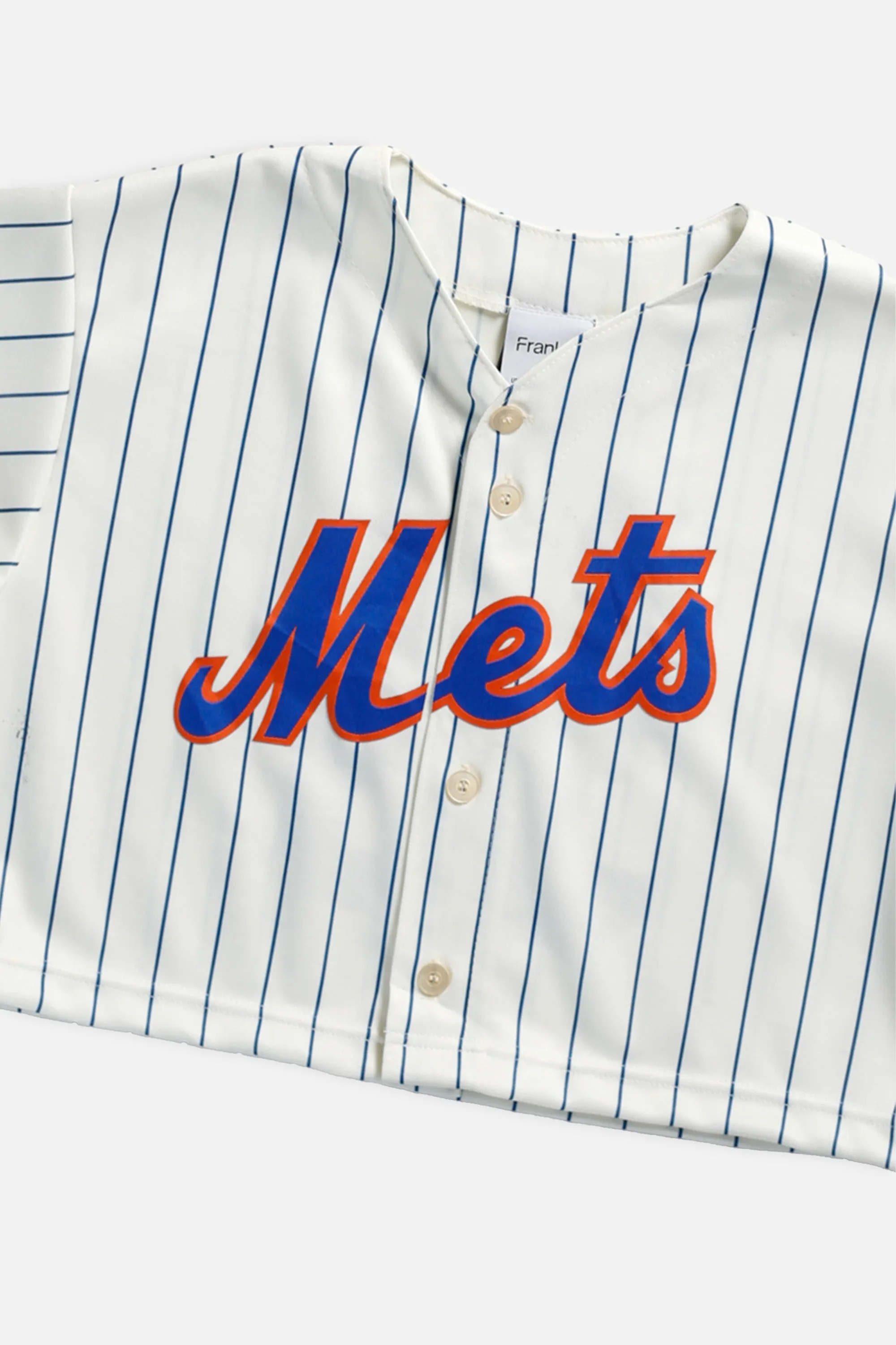 Rework New York Mets MLB Crop Jersey - S Frankie