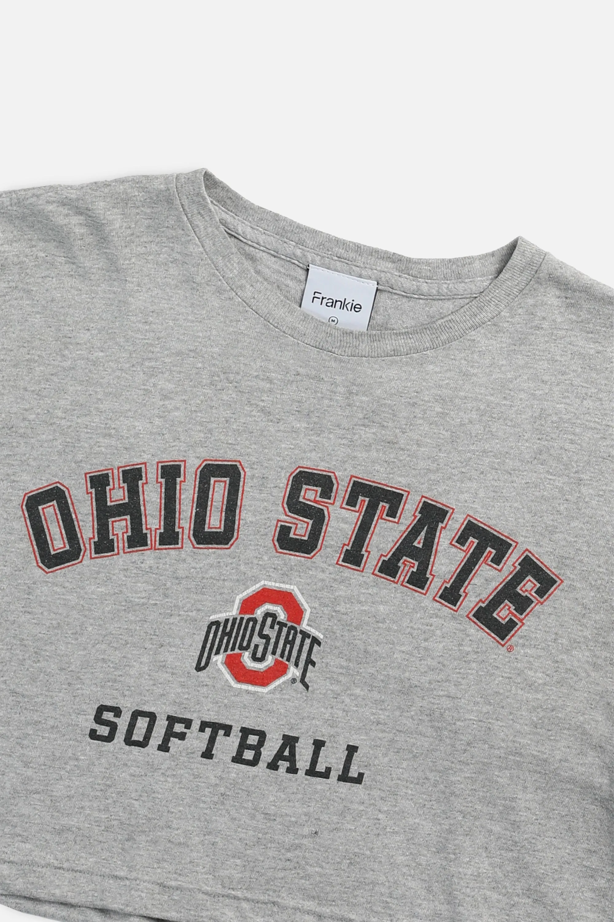 Rework Ohio State Softball NCAA Crop Tee - M Frankie