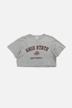 Rework Ohio State Softball NCAA Crop Tee - M Frankie