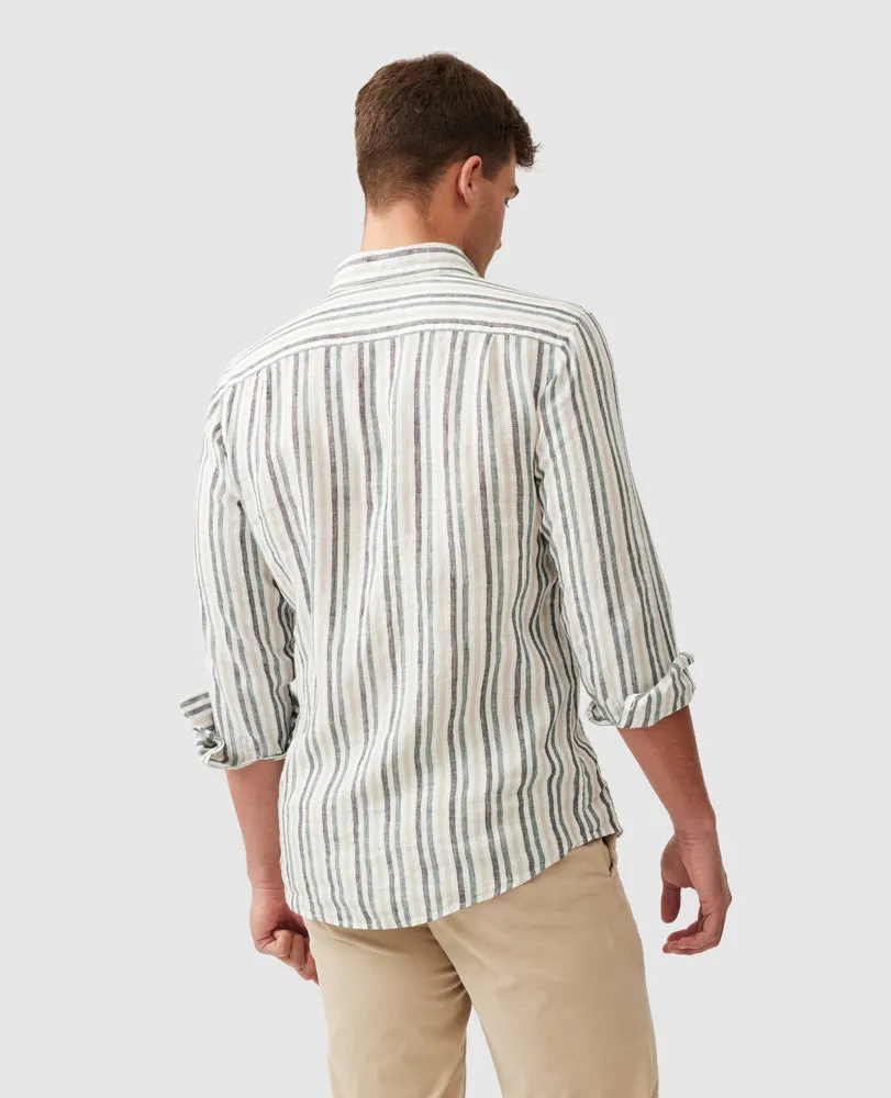 Rodd And Gunn Mens Gimmerburn Linen shirt Leaf