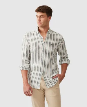 Rodd And Gunn Mens Gimmerburn Linen shirt Leaf