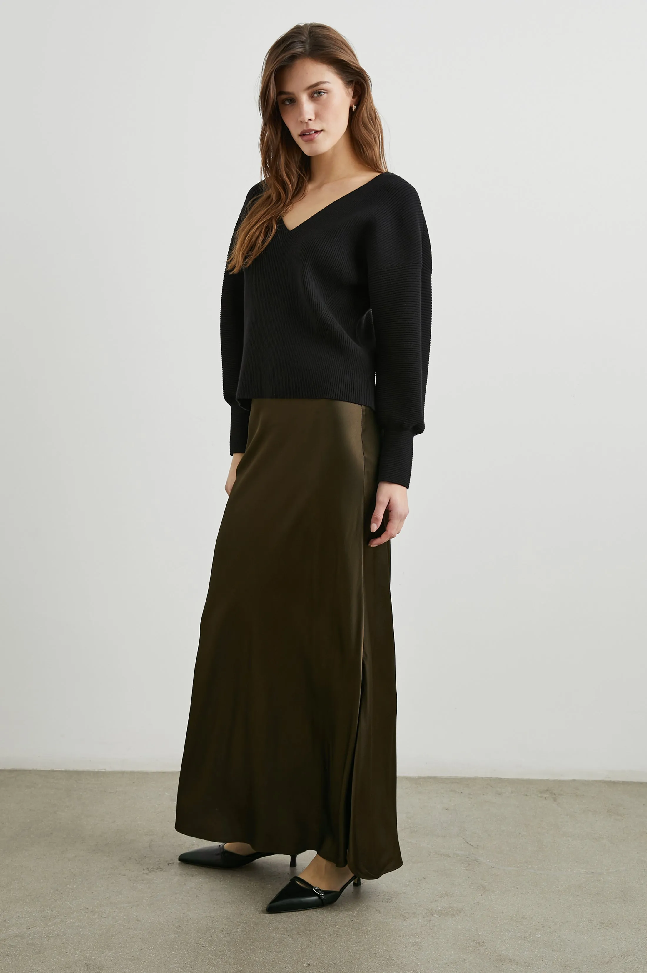 ROMINA SKIRT - DARK MOSS Rails
