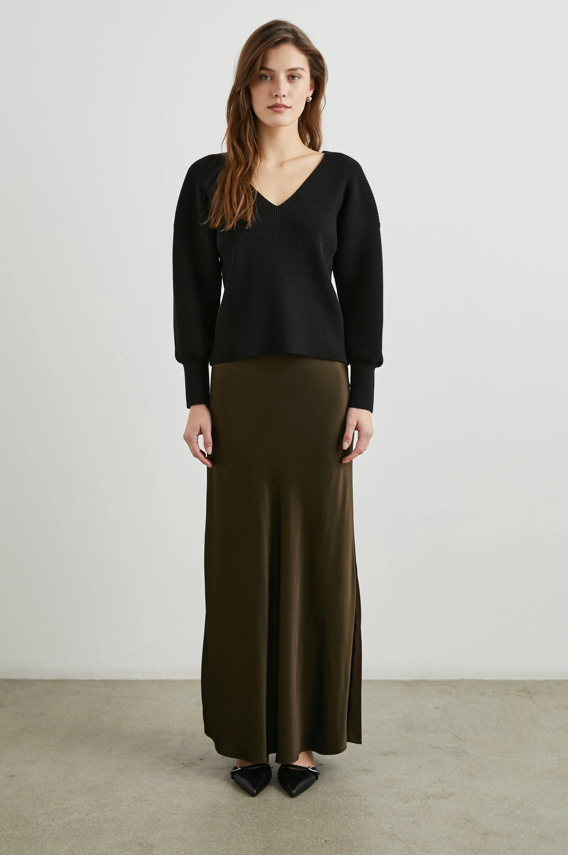 ROMINA SKIRT - DARK MOSS Rails