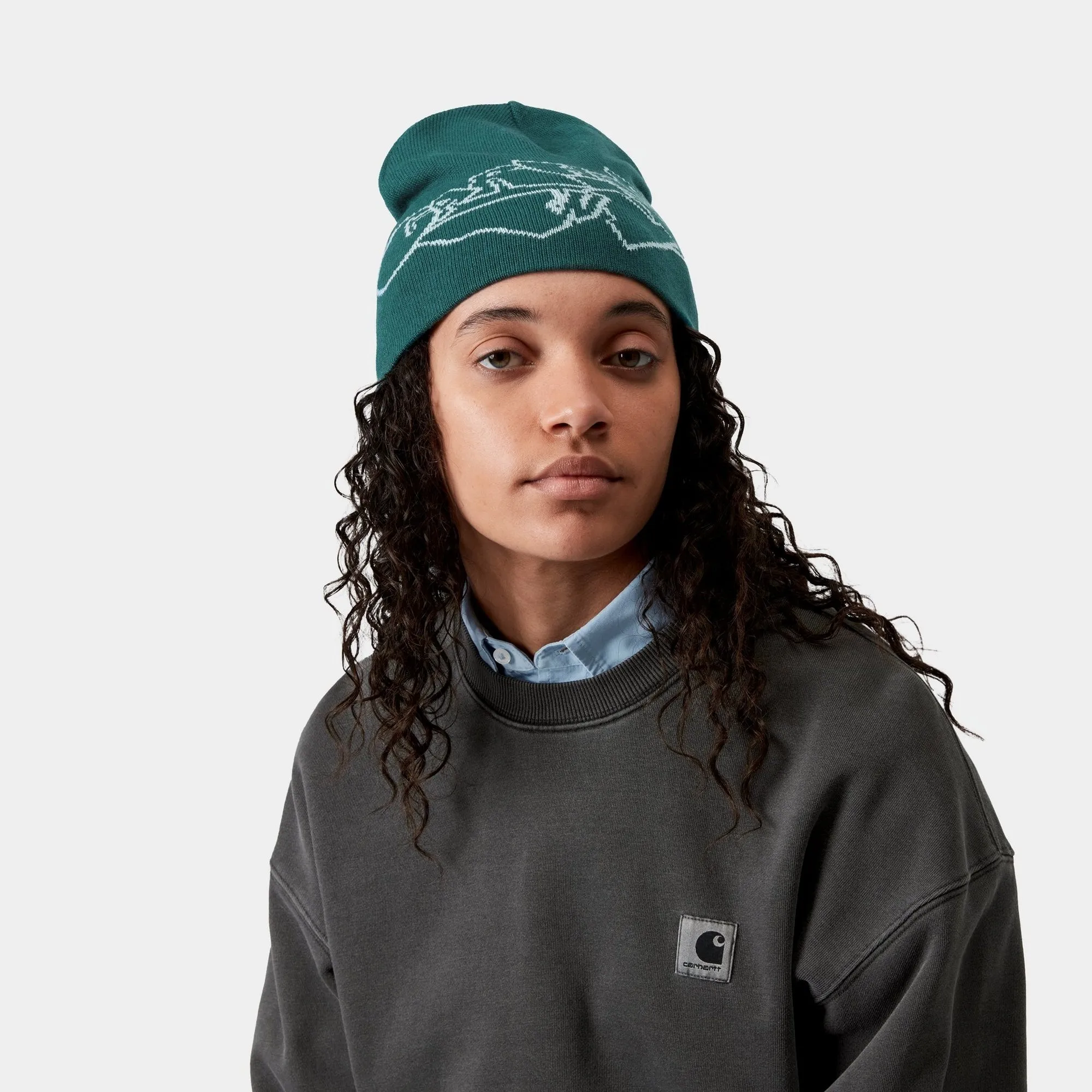 Screwed Up Scripter Beanie | Rainforest / Air Sky Carhartt WIP