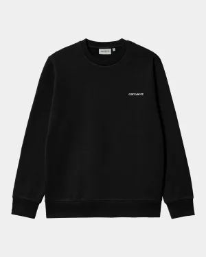 Script Embroidery Sweatshirt | Black / White Carhartt WIP