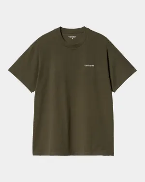 Script Embroidery T-Shirt | Turtle / Air Pink Carhartt WIP
